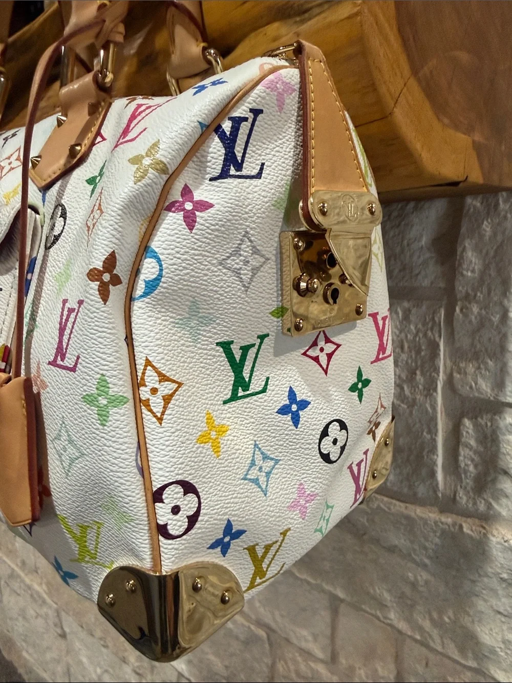 Louis Vuitton White Multicolor Murakami Monogram Speedy 30